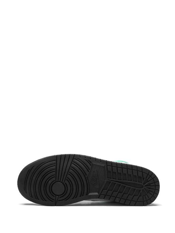 Nike Men's AIR Jordan 1 MID Black/White Leather Sneaker